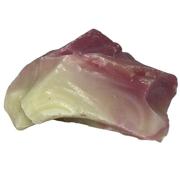 Burmese Pink Yellow Art Glass Cullet Glowing Uranium Slag #5GL149 - Picture 2 of 6